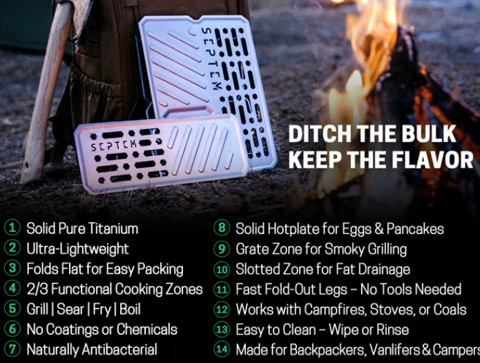 a poster of a camping stove