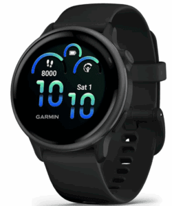 a black watch with a black band