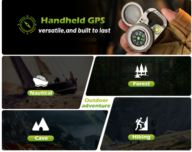 a hand holding a compass