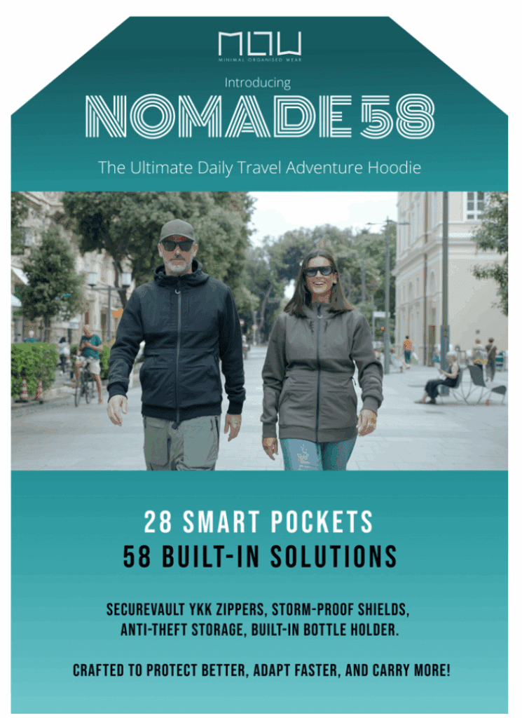 a man and woman walking on a street