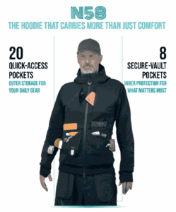 a man in a black jacket