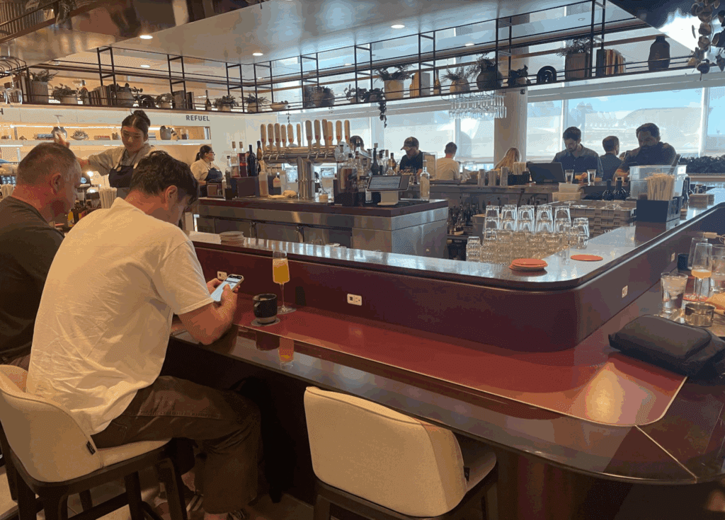 a man sitting at a bar