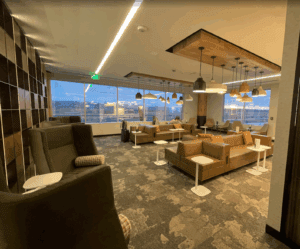 a room with couches and chairs