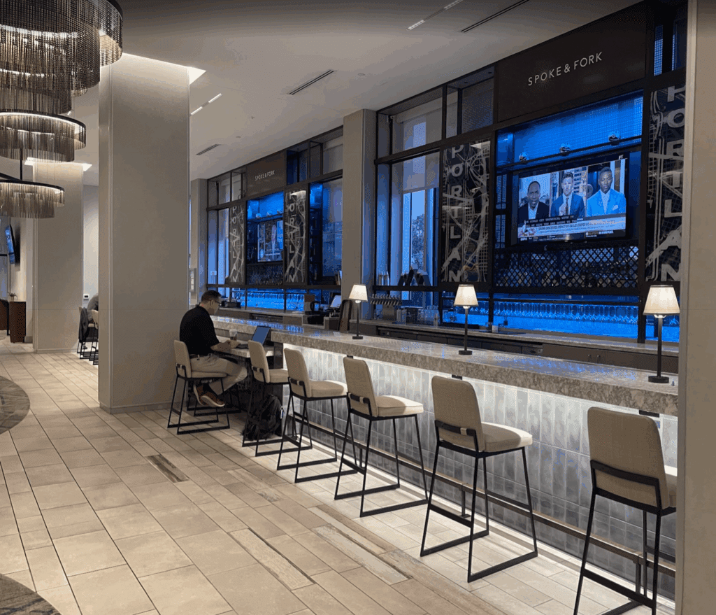 a man sitting at a bar