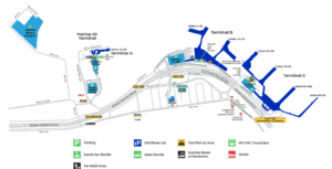 a map of airport terminal