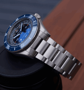 a close up of a watch