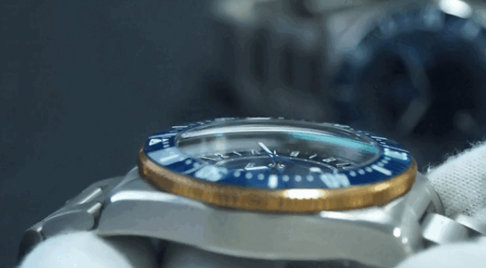 a close up of a watch