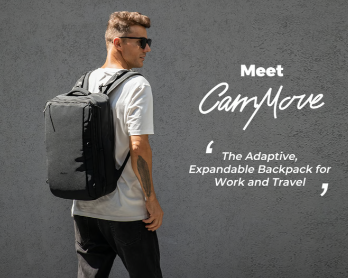 a man wearing sunglasses and a backpack