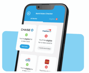 a cellphone with a bank card on the screen