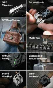 a collage of different types of luggage