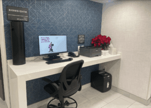 a computer on a desk