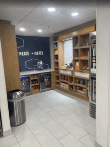 a store with shelves of food and drinks