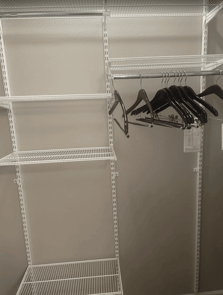 a clothes swingers on a rack