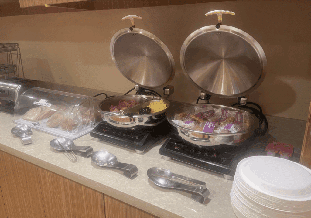 food in a kitchen with a counter top