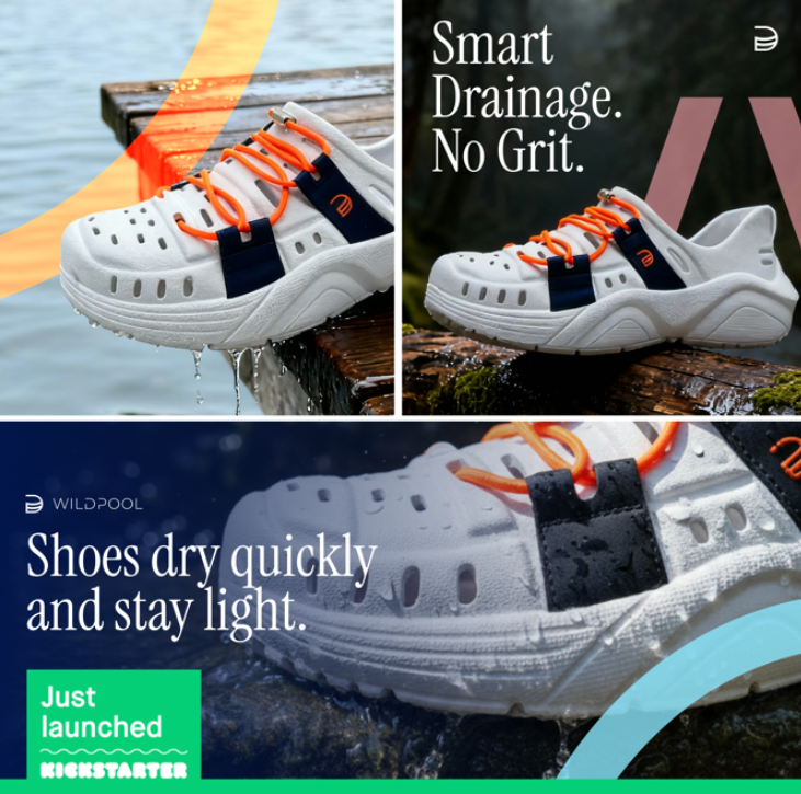 a white shoe with orange laces