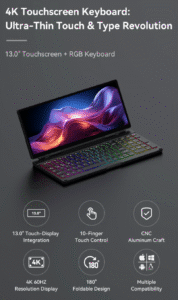 a laptop with colorful keyboard