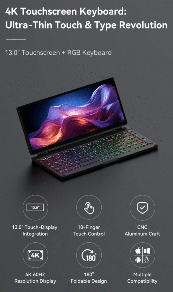 a laptop with colorful keyboard