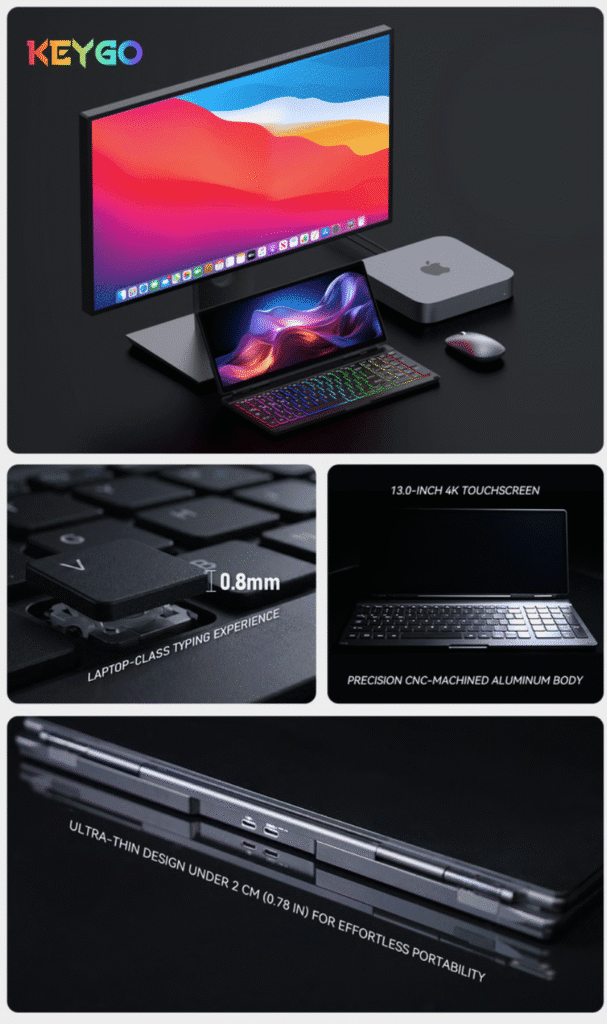 a collage of a computer