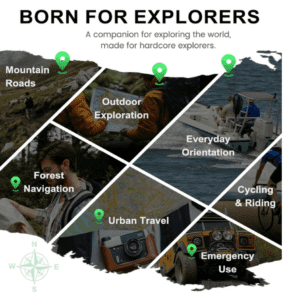 a collage of images of people and a map