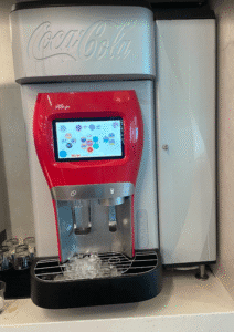 a machine with a screen on it