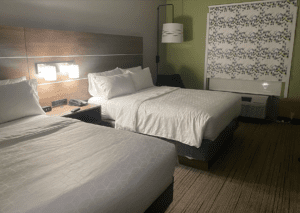 two beds in a room
